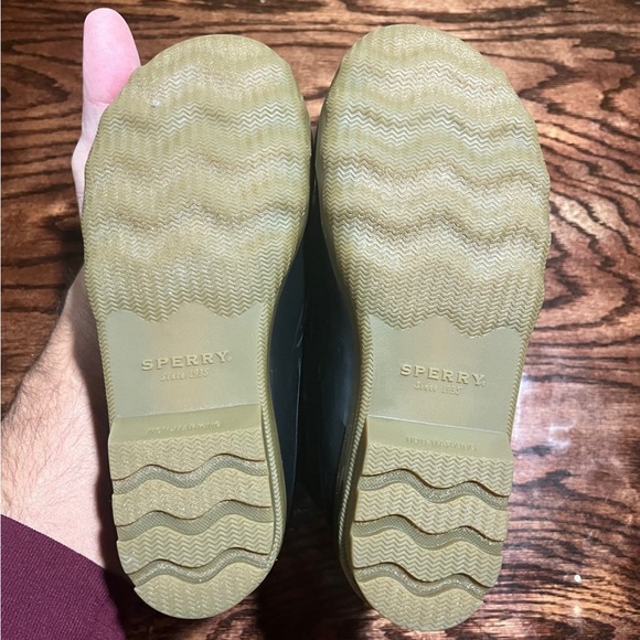 Sperry Saltwater Duck Rain Boot Waterproof Girls 3 Black Used MSRP $75 - Picture 5 of 6